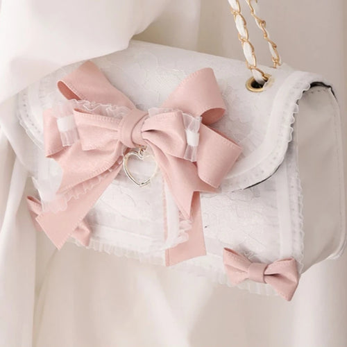 Lace Bow Shoulder Bag