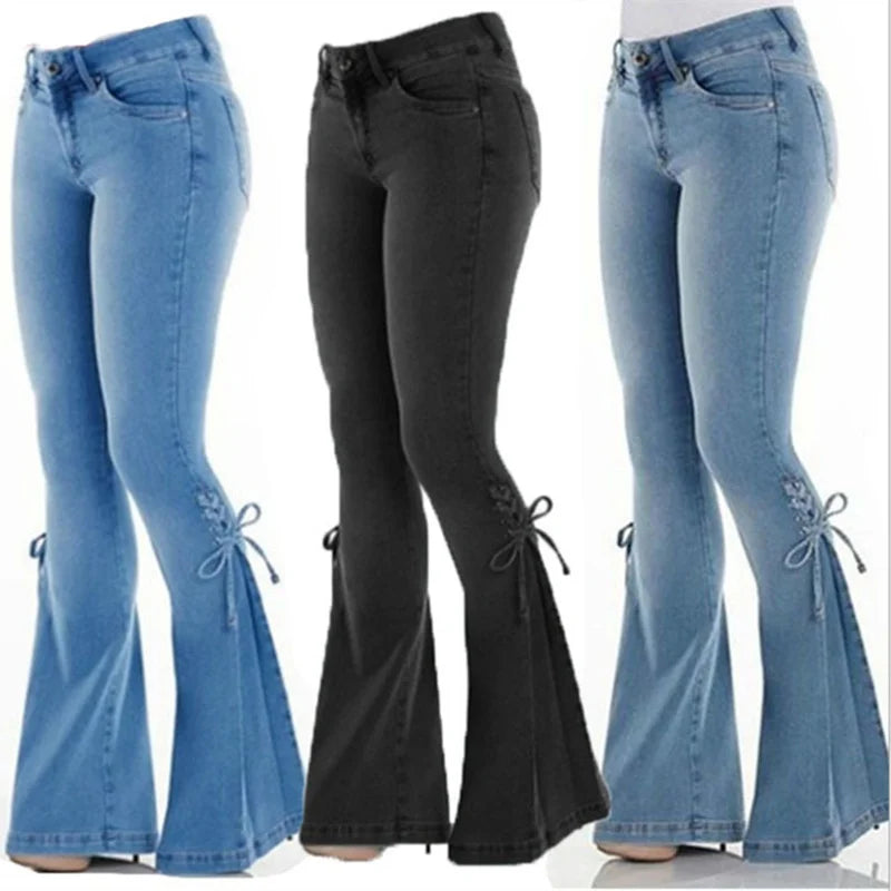 Denim Flare Pants