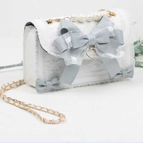 Lace Bow Shoulder Bag