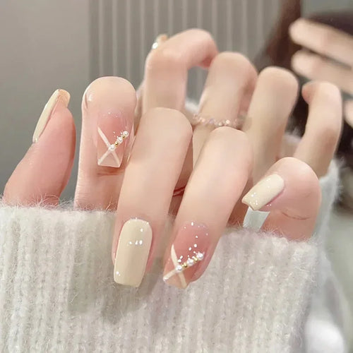 10 PC Pink Press On Nails