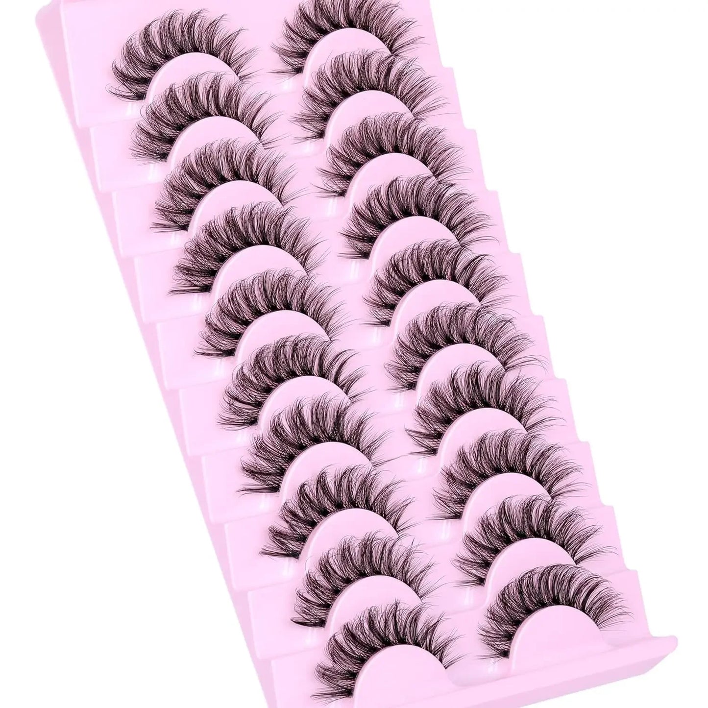 10 Pairs Natural Wispy Lashes