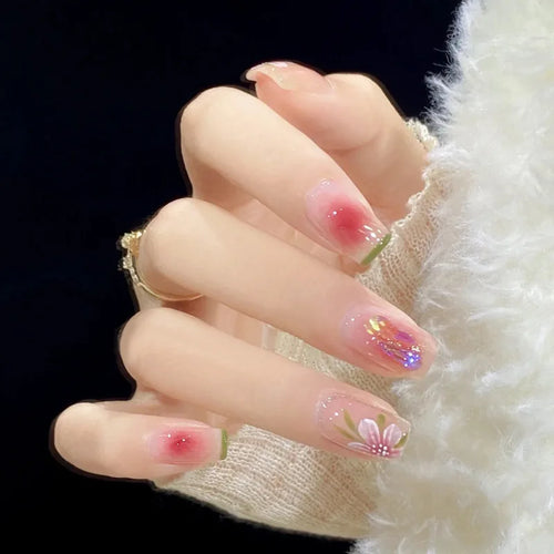 10 PC Pink Press On Nails