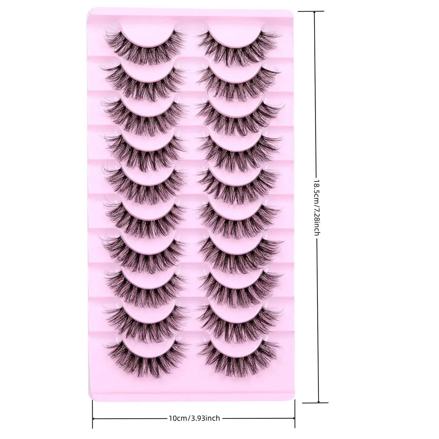 10 Pairs Natural Wispy Lashes