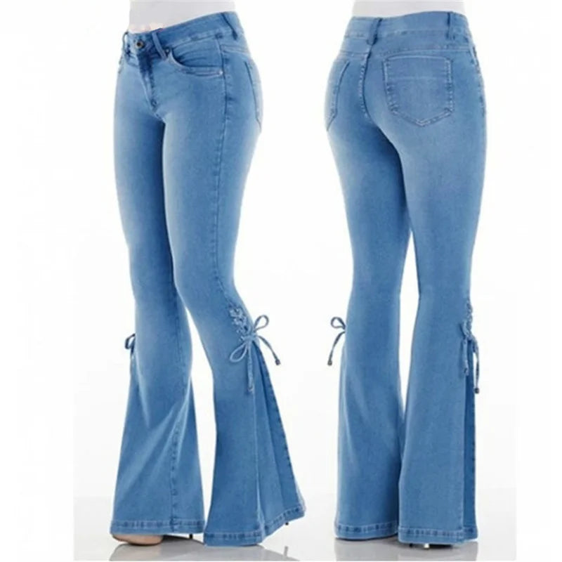 Denim Flare Pants