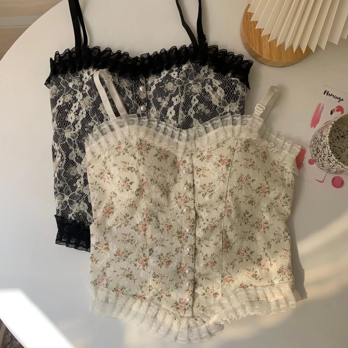 Lace Flower Print Camisole