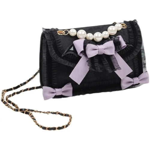 Lace Bow Shoulder Bag