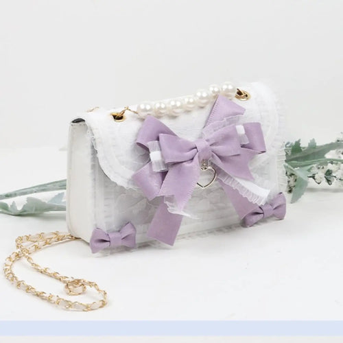 Lace Bow Shoulder Bag