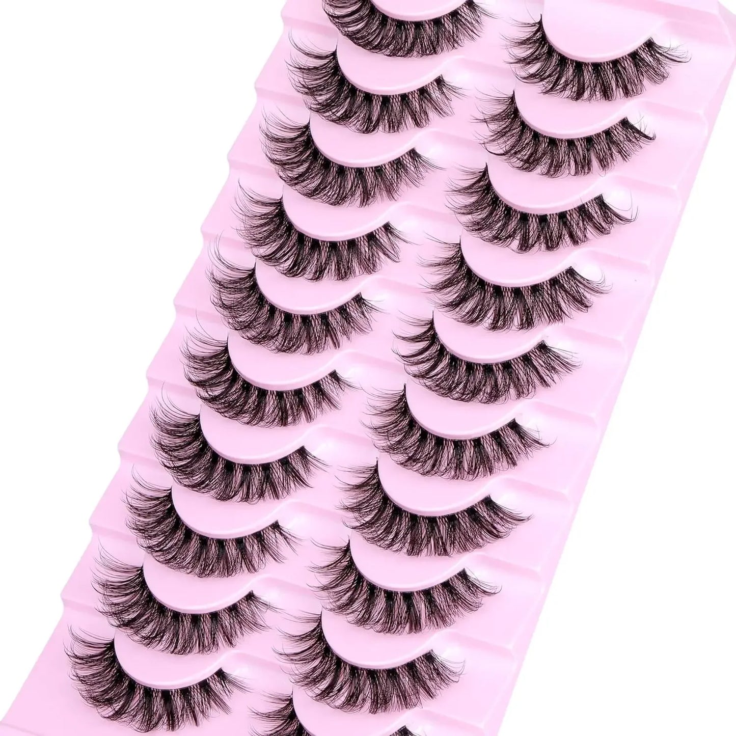 10 Pairs Natural Wispy Lashes