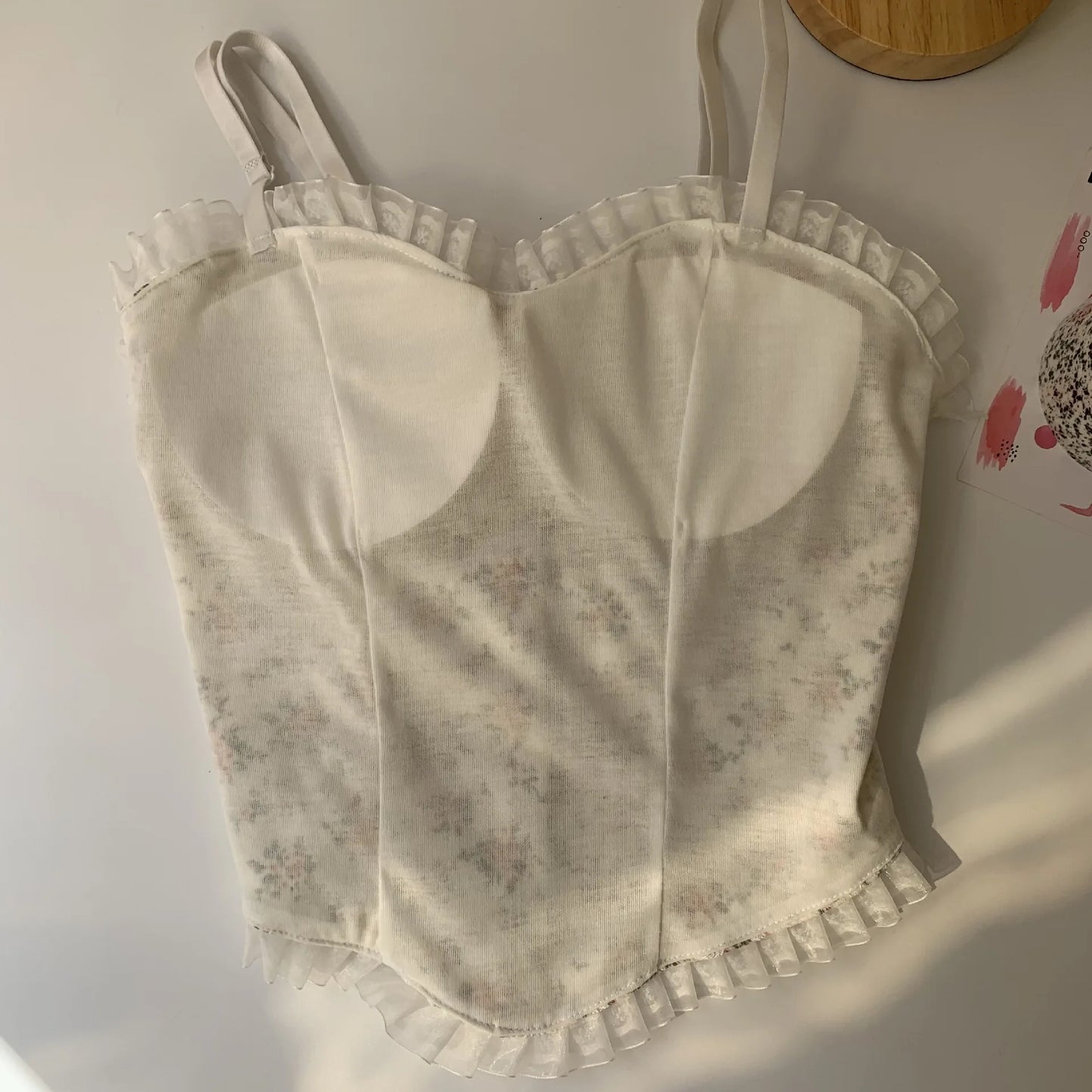 Lace Flower Print Camisole